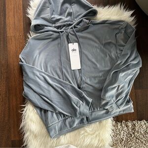 All Velour Glimmer Full Zip Hoodie